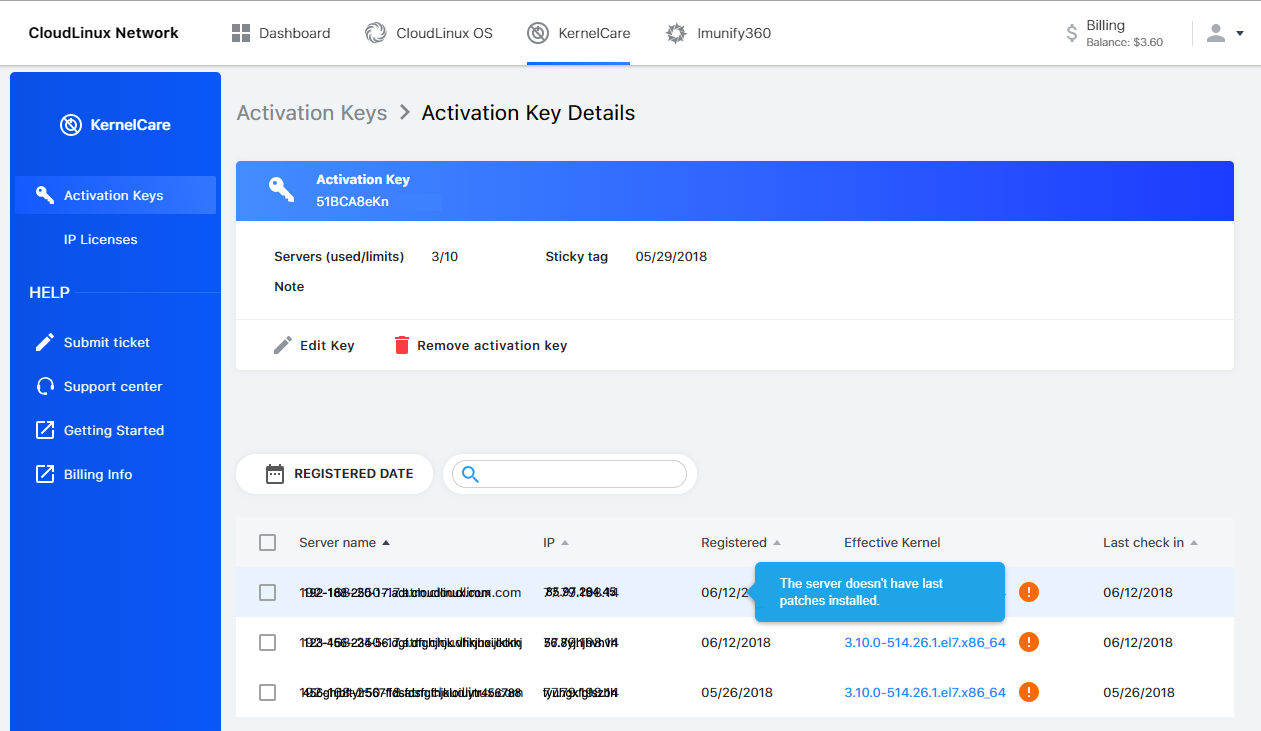 kernelcare enterprise activation