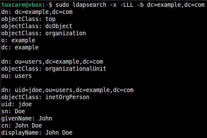openldap content verify