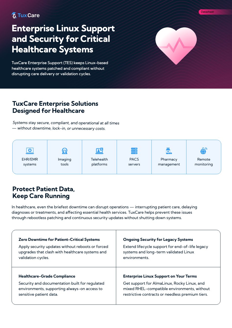 Enterprise Linux Support and Security for Critical Healthcare Systems ...